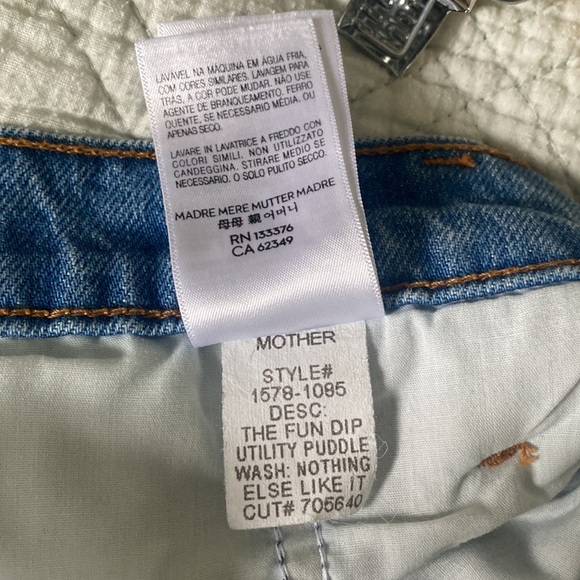 Mother The Fun Dip Utility Puddle Jeans 33 - Picture 11 of 14